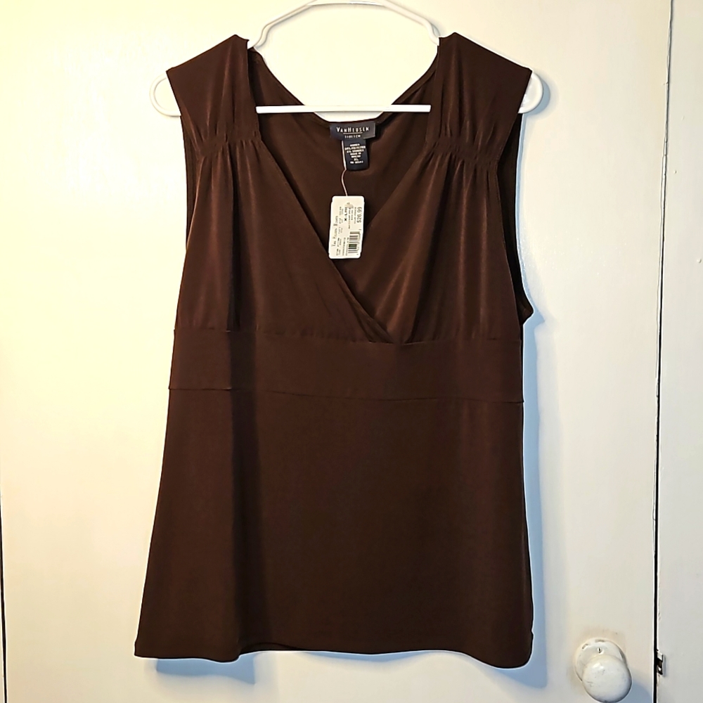 Nwt Van Hessen stretch brown dress tank size XL